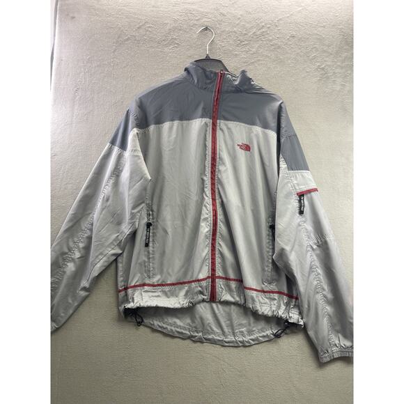 North Face Gray Half Zip Pull Over TEKWARE TECHNOLOGY Nylon Jacket Wm Size Med - Picture 1 of 7